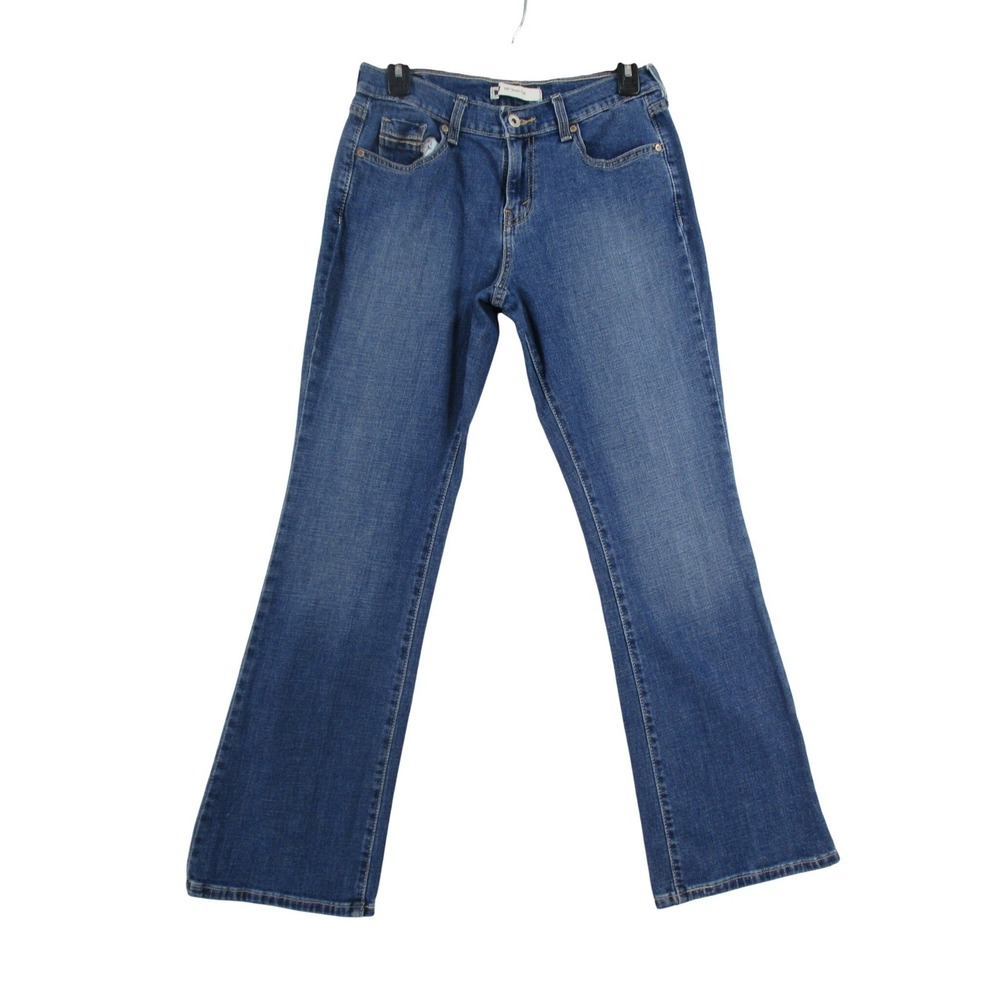 Levis 515 Boot Cut Jeans Womens w28 L30 Blue Denim Mid Rise Stretch 6212